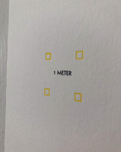 Load image into Gallery viewer, Letterpress A6 card COVID-19 SG Yellow Tape - 1 meter apart (Inside Lift)
