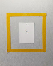 Load image into Gallery viewer, Letterpress A6 card COVID-19 SG Yellow Tape - 1 meter apart (table seating)
