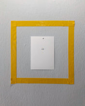 Load image into Gallery viewer, Letterpress A6 card COVID-19 SG Yellow Tape - 1 meter apart (Queuing)
