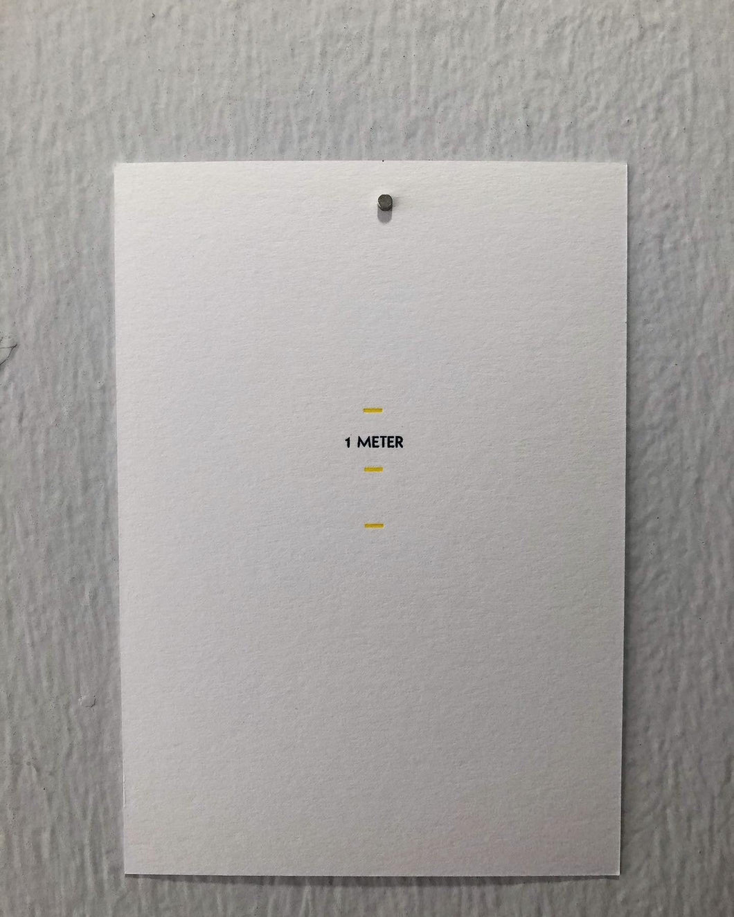 Letterpress A6 card COVID-19 SG Yellow Tape - 1 meter apart (Queuing)